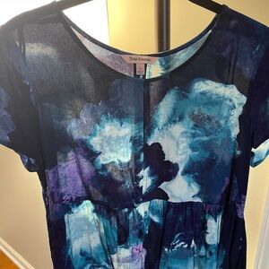 Juicy Couture Vibrant Blue and Purple Floral Dress